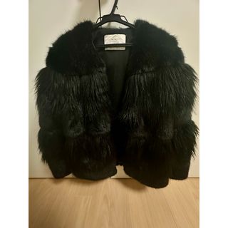 ザラ(ZARA)のZARA ファーコート ブラック(毛皮/ファーコート)