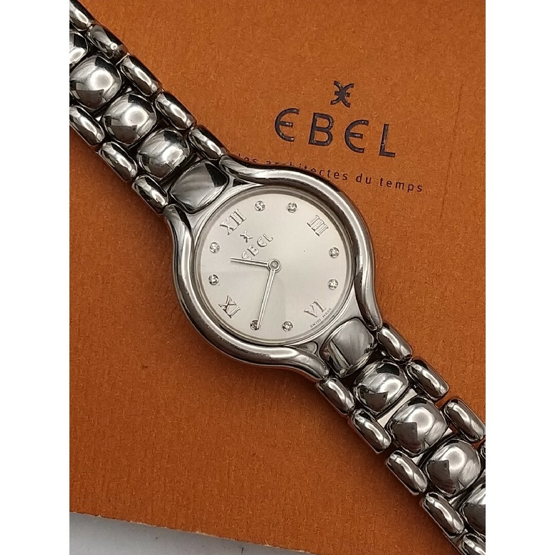 EBEL エベル ベルーガミニ 希少 美品 8Pダイヤ レディースクォーツ 箱付 レディースのファッション小物(腕時計)の商品写真