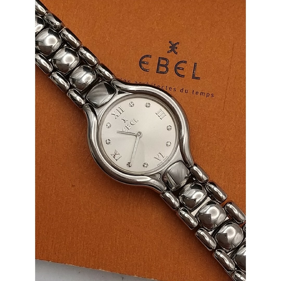 EBEL エベル ベルーガミニ 希少 美品 8Pダイヤ レディースクォーツ 箱付 EBEL エベル ベルーガミニ 希少 美品 8Pダイヤ レディースクォーツ 箱付