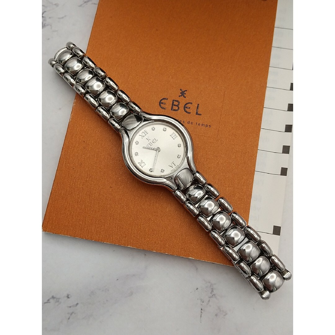 EBEL エベル ベルーガミニ 希少 美品 8Pダイヤ レディースクォーツ 箱付 EBEL エベル ベルーガミニ 希少 美品 8Pダイヤ レディースクォーツ 箱付
