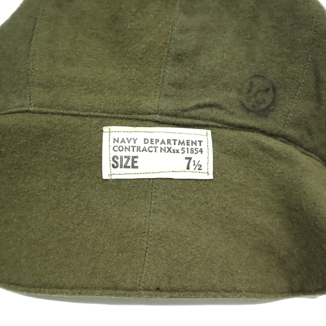 MILITARY(ミリタリー)のデッド 40s ビンテージ US NAVY USN デッキ キャップ ミリタリー メンズの帽子(キャップ)の商品写真