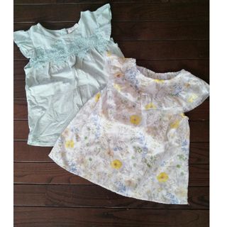 ギャップキッズ(GAP Kids)の女の子　130　お花♡トップス♪2点セット♪　Tシャツ　ブラウス(Tシャツ/カットソー)