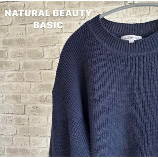 ナチュラルビューティーベーシック(NATURAL BEAUTY BASIC)の【最終値下げ】NATURAL BEAUTY BASIC 袖ファーニット(ニット/セーター)