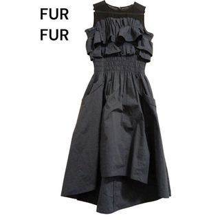 ファーファー(fur fur)のFUR FUR デニムドレス！！FREE SIZE(ロングワンピース/マキシワンピース)