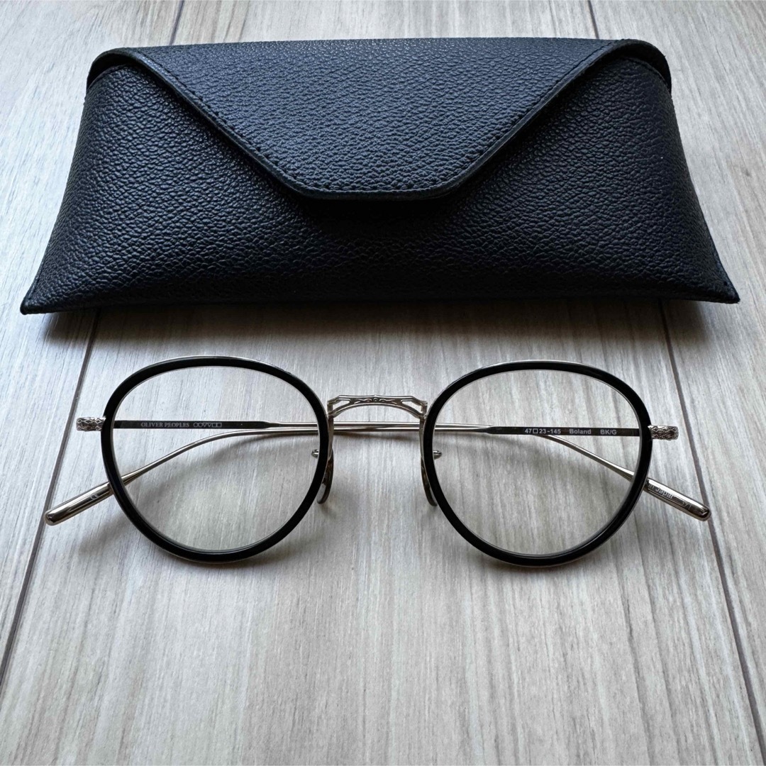 Oliver Peoples(オリバーピープルズ)のOLIVER PEOPLES BOLAND 黒　ブラック　ボラン　ボストン メンズのファッション小物(サングラス/メガネ)の商品写真