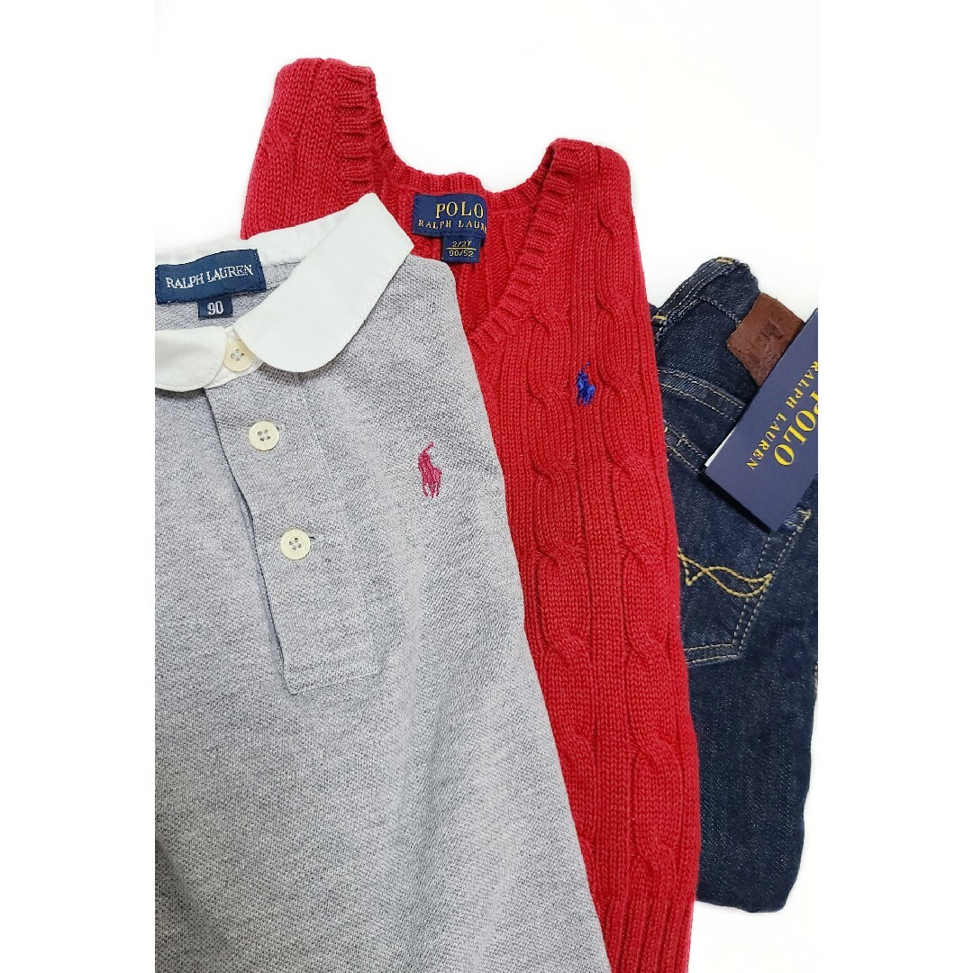 POLO RALPH LAUREN(ポロラルフローレン)の* POLO RALPH LAUREN * デニム&トップス SET キッズ/ベビー/マタニティのキッズ服女の子用(90cm~)(パンツ/スパッツ)の商品写真