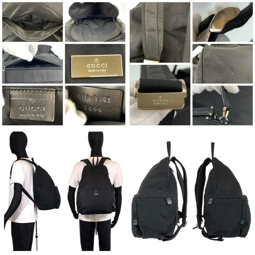 GUCCI グッチ 男女兼用 ブラック 黒 シルバー金具 ナイロン 019 GUCCI グッチ 男女兼用 ブラック 黒 シルバー金具 ナイロン 019