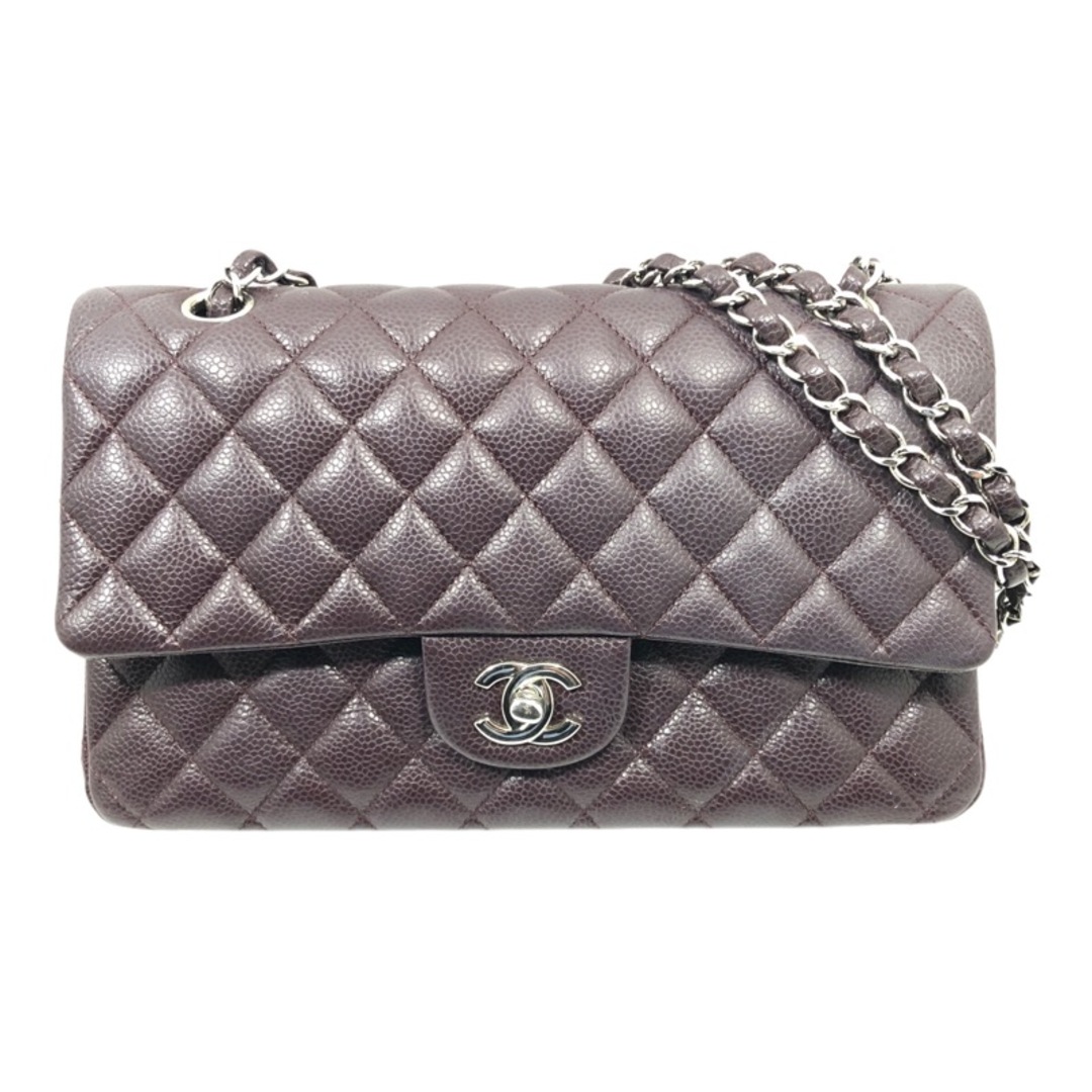 約65cm開閉式シャネル CHANEL マトラッセ25 A01112 ブラウンパープル/SV金具 キャビアスキン レディース ショルダーバッグ