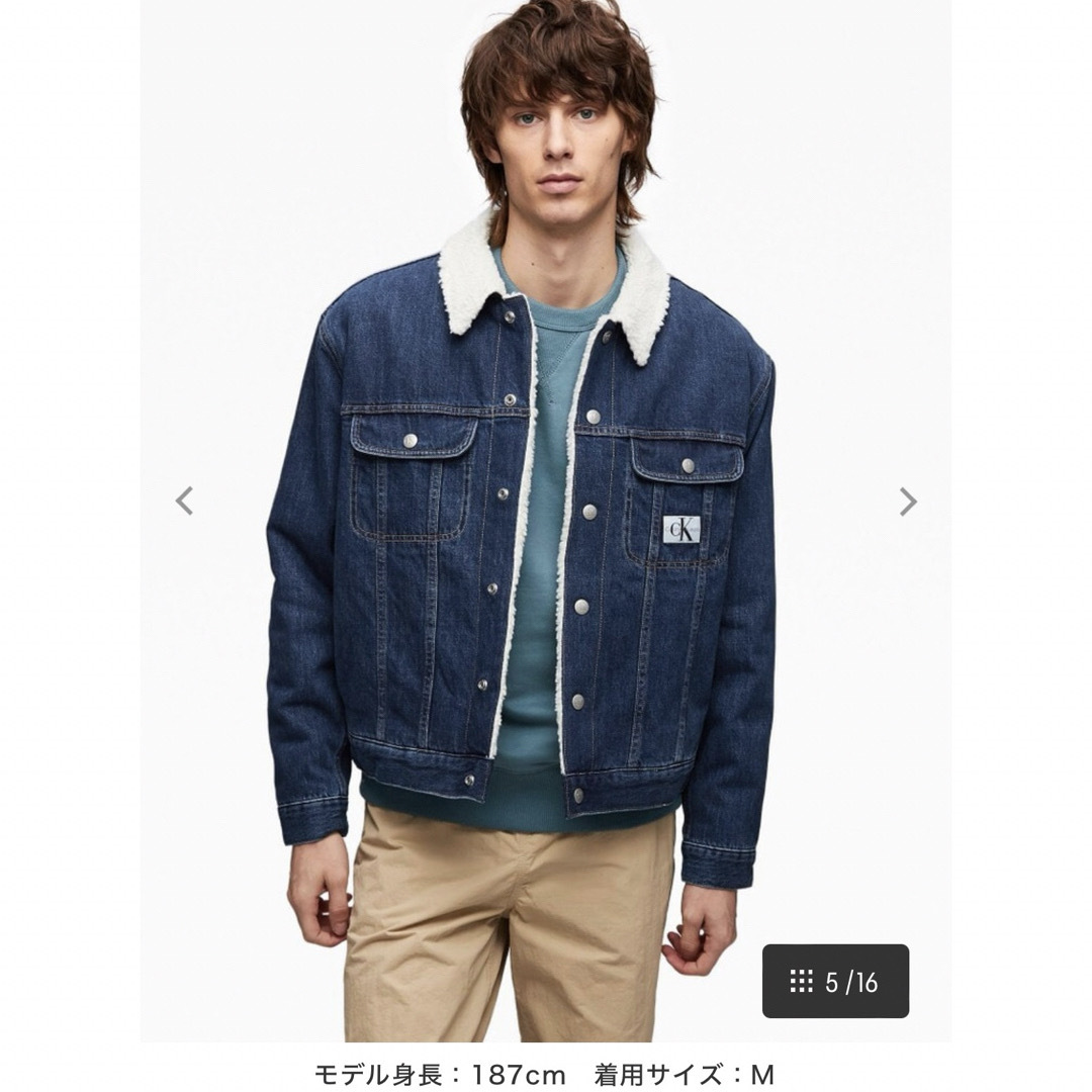 Calvin Klein(カルバンクライン)のCALVIN KLEIN オーバーサイズ シェルパ 90s デニムジャケット メンズのジャケット/アウター(Gジャン/デニムジャケット)の商品写真