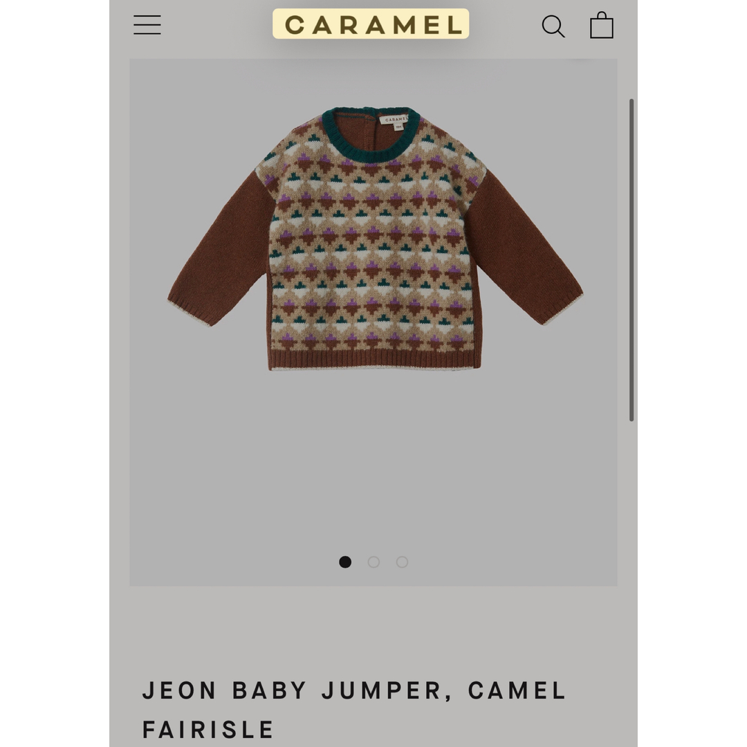 Caramel baby&child (キャラメルベビー&チャイルド)のCARAMEL セーター ニット 6Y キッズ/ベビー/マタニティのキッズ服男の子用(90cm~)(ニット)の商品写真