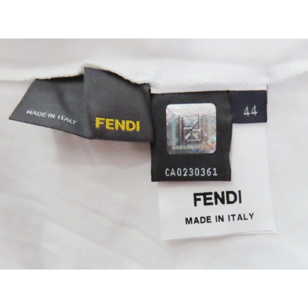 FENDI(フェンディ)のK02 FENDI フェンディ 1Pロゴ 半袖 ポロシャツ 44 ホワイト レディースのトップス(ポロシャツ)の商品写真