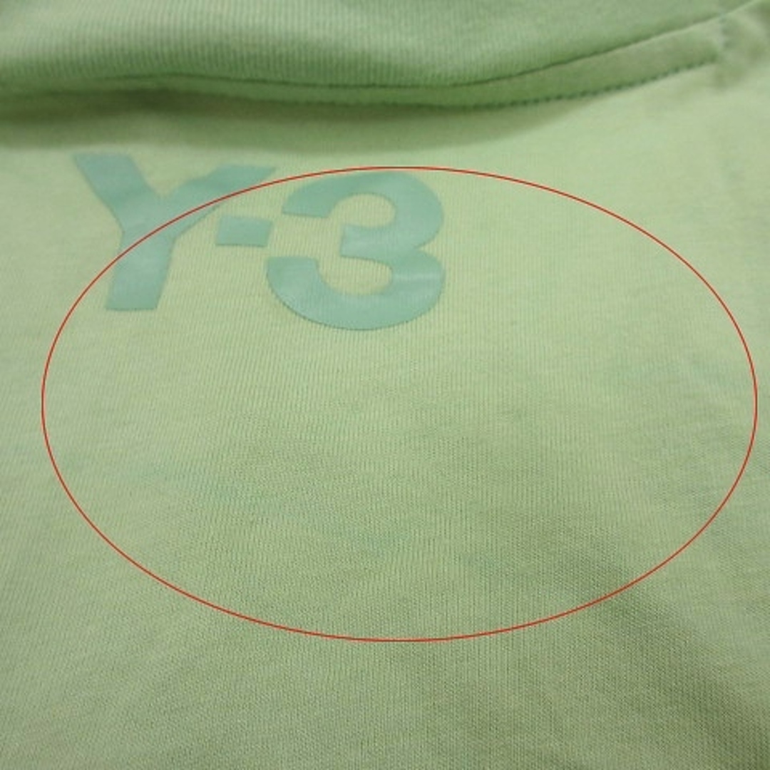 Y-3(ワイスリー)のワイスリー Tシャツ 半袖 Vネック ワンポイント ロゴ コットン 緑系 M メンズのトップス(Tシャツ/カットソー(半袖/袖なし))の商品写真