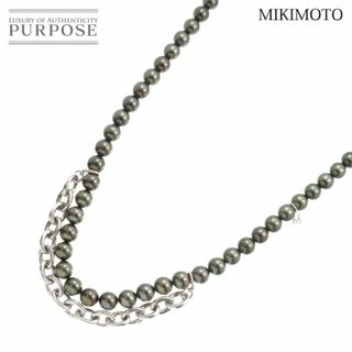 ミキモト(MIKIMOTO)のミキモト MIKIMOTO コムデギャルソン 黒蝶真珠 9.0-8.0mm 76cm ネックレス SV シルバー パール VLP 90203759(ネックレス)