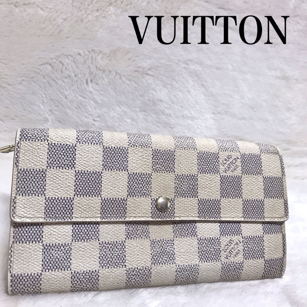 LOUIS VUITTON(ルイヴィトン)のLOUIS VUITTON ポルトフォイユサラ ダミエアズール 長財布 2つ折り レディースのファッション小物(財布)の商品写真