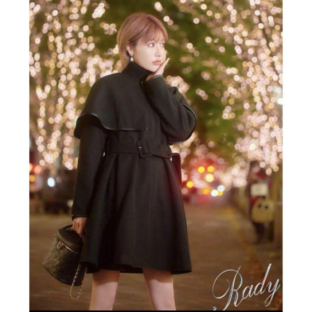 Rady(レディー)の値下げ!! 美品 ♡ Rady ♡ ケープコート レディースのジャケット/アウター(ポンチョ)の商品写真