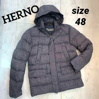 ヘルノ(HERNO)の☆美品☆HERNO ダウンジャケット ナイロン 総柄 メンズ サイズ48(ダウンジャケット)