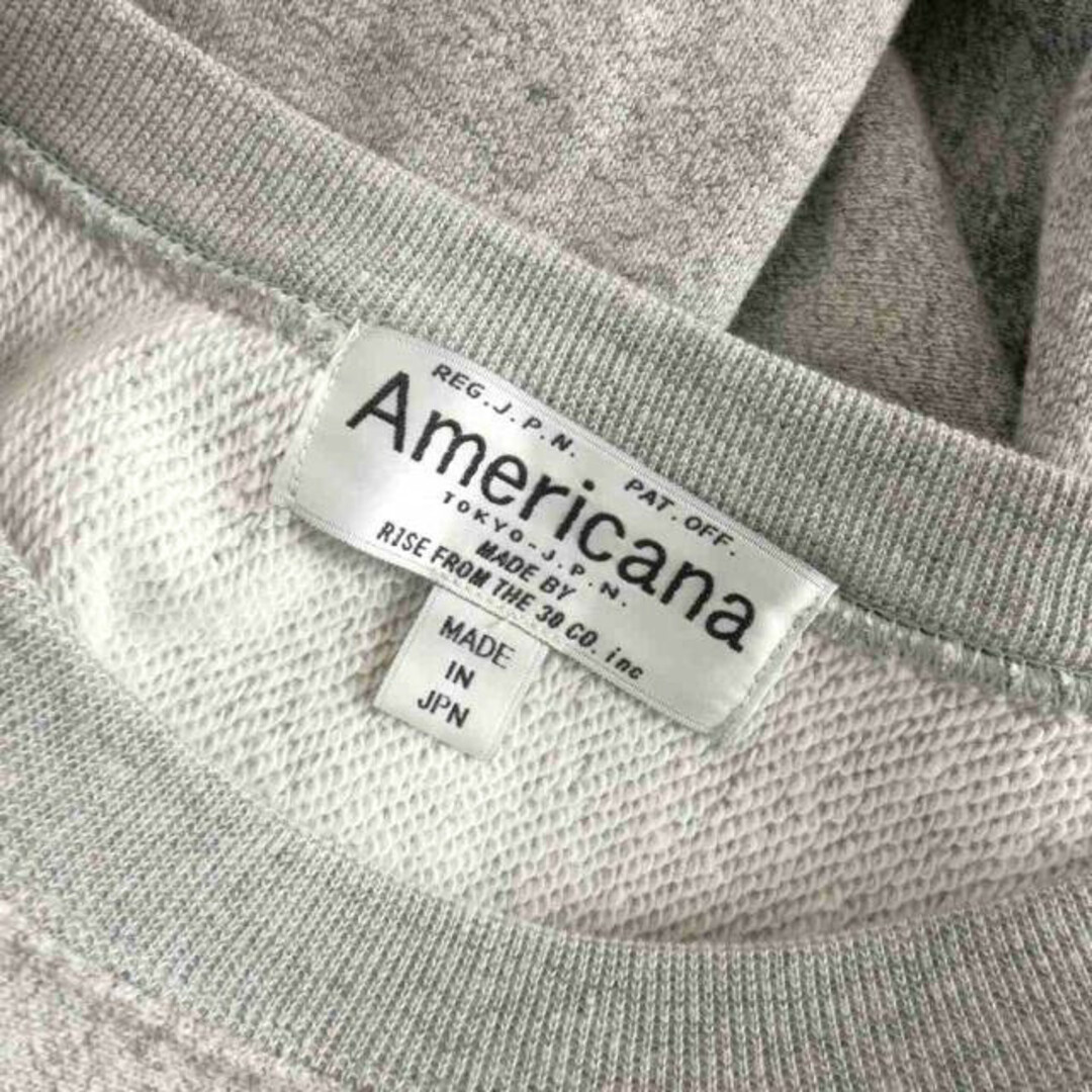 AMERICANA(アメリカーナ)のアメリカーナ AMRCN クルーネックスウェットシャツ トレーナー 長袖 グレー レディースのトップス(トレーナー/スウェット)の商品写真