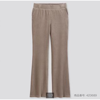 ユニクロ(UNIQLO)のユニクロ コーデュロイフレアパンツ グレー(カジュアルパンツ)