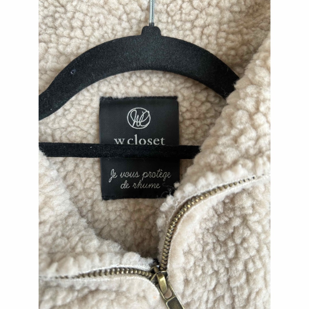 w closet(ダブルクローゼット)の美品　Wcloset ムートン×ボアジャケット　レディース レディースのジャケット/アウター(ムートンコート)の商品写真