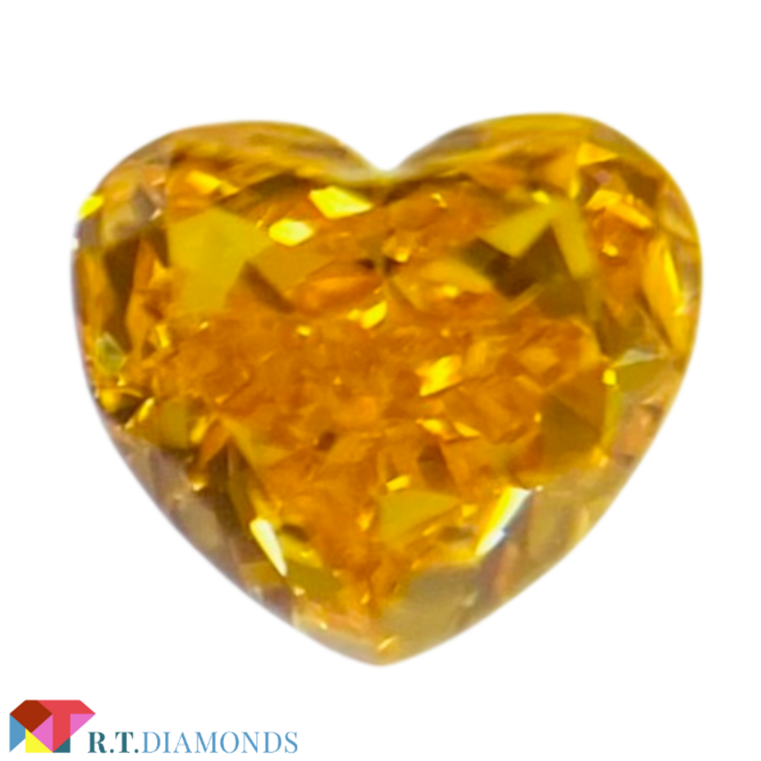 HSカラットFANCY VIVID YELLOW ORANGE 0.147ct HS