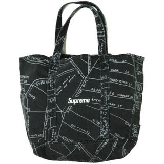 Supreme - supreme canvas tote bag black 黒 トートバッグの通販 by