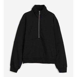 エイチアンドエム(H&M)のハーフジップアップスエットトップス(トレーナー/スウェット)