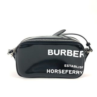 バーバリー(BURBERRY)のバーバリー BURBERRY ロゴ ホースフェリー バイカラー 斜め掛け カバン ショルダーバッグ レザー ブラック(ショルダーバッグ)