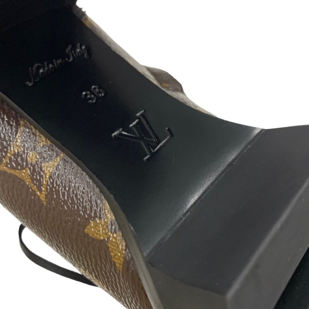 LOUIS VUITTON(ルイヴィトン)のルイヴィトン LOUIS VUITTON スタートレイル モノグラム ブーツ ショートブーツ アンクルブーツ レースアップ レザー ブラウン ブラック レディースの靴/シューズ(ブーツ)の商品写真