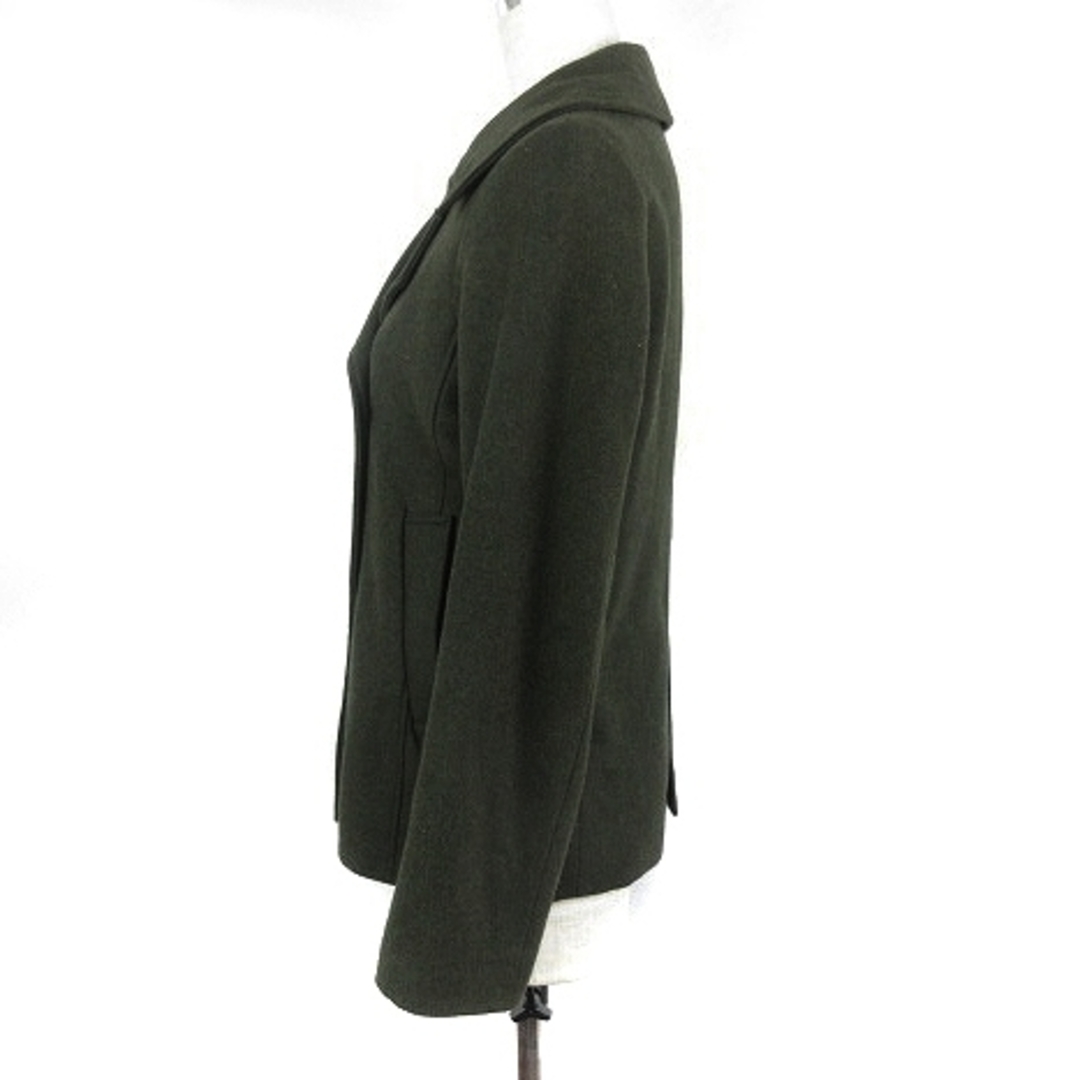 NIMES(ニーム)のニーム ピーコート Pコート 長袖 厚手 ウール 無地 緑 アウター レディースのジャケット/アウター(ピーコート)の商品写真