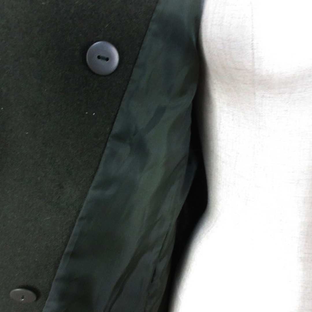 NIMES(ニーム)のニーム ピーコート Pコート 長袖 厚手 ウール 無地 緑 アウター レディースのジャケット/アウター(ピーコート)の商品写真