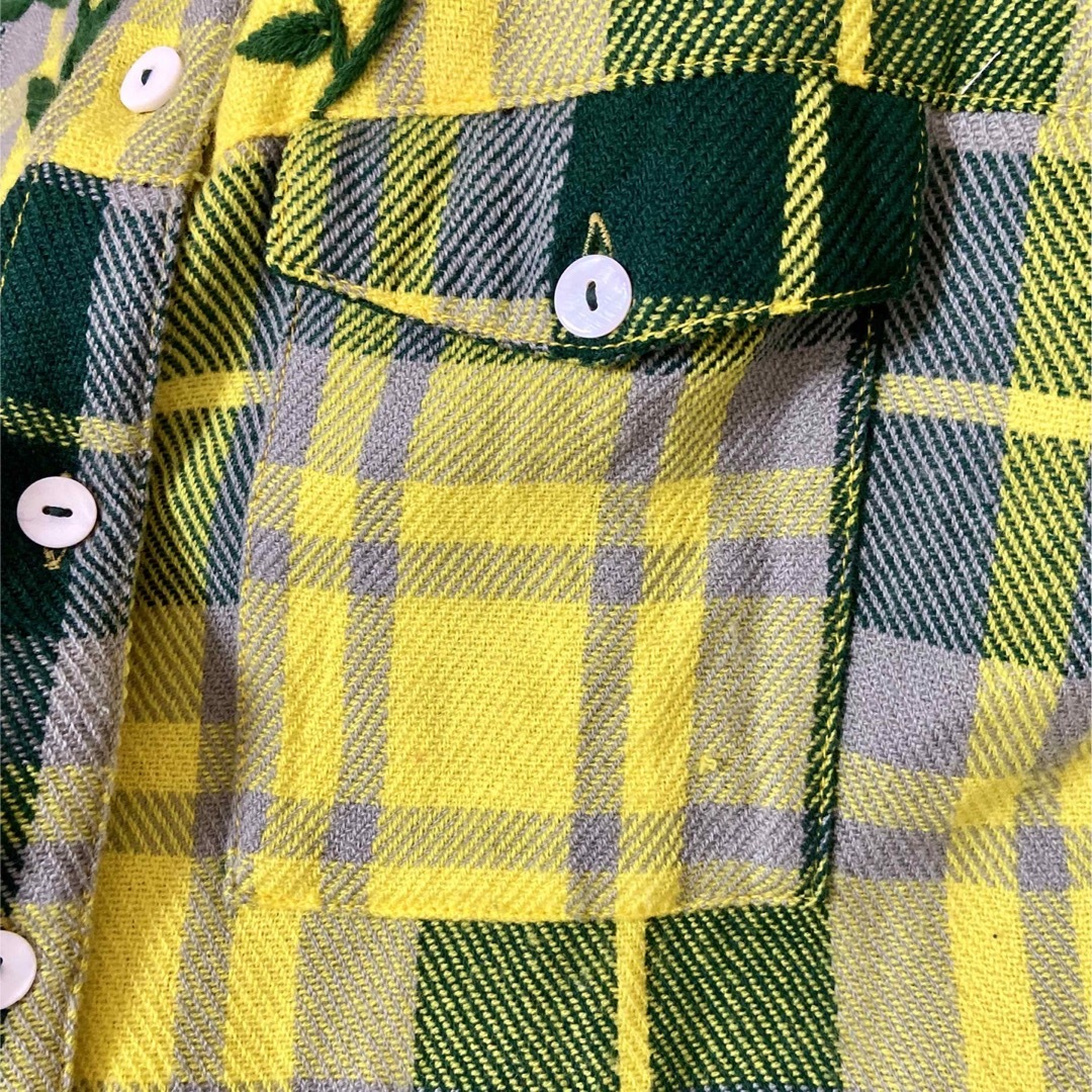 kapuwa  カプワ　チェック柄刺繍ジャケット レディースのジャケット/アウター(テーラードジャケット)の商品写真