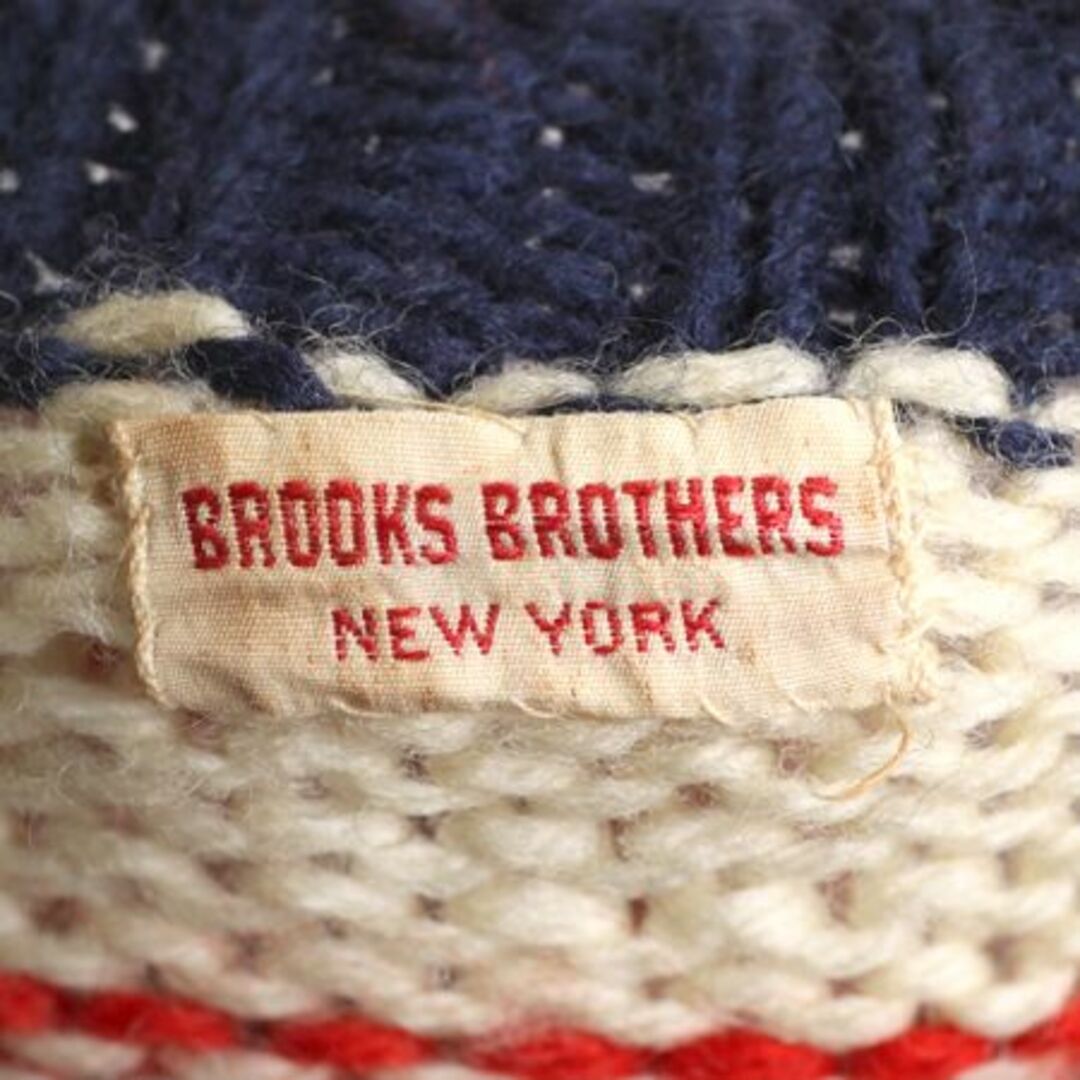 Brooks Brothers(ブルックスブラザース)の50s 60s ブルックスブラザーズ ノルディック ウール ニット セーター メンズ XL / 50年代 60年代 ヴィンテージ BROOKS BROTHERS バーズアイ メンズのトップス(ニット/セーター)の商品写真
