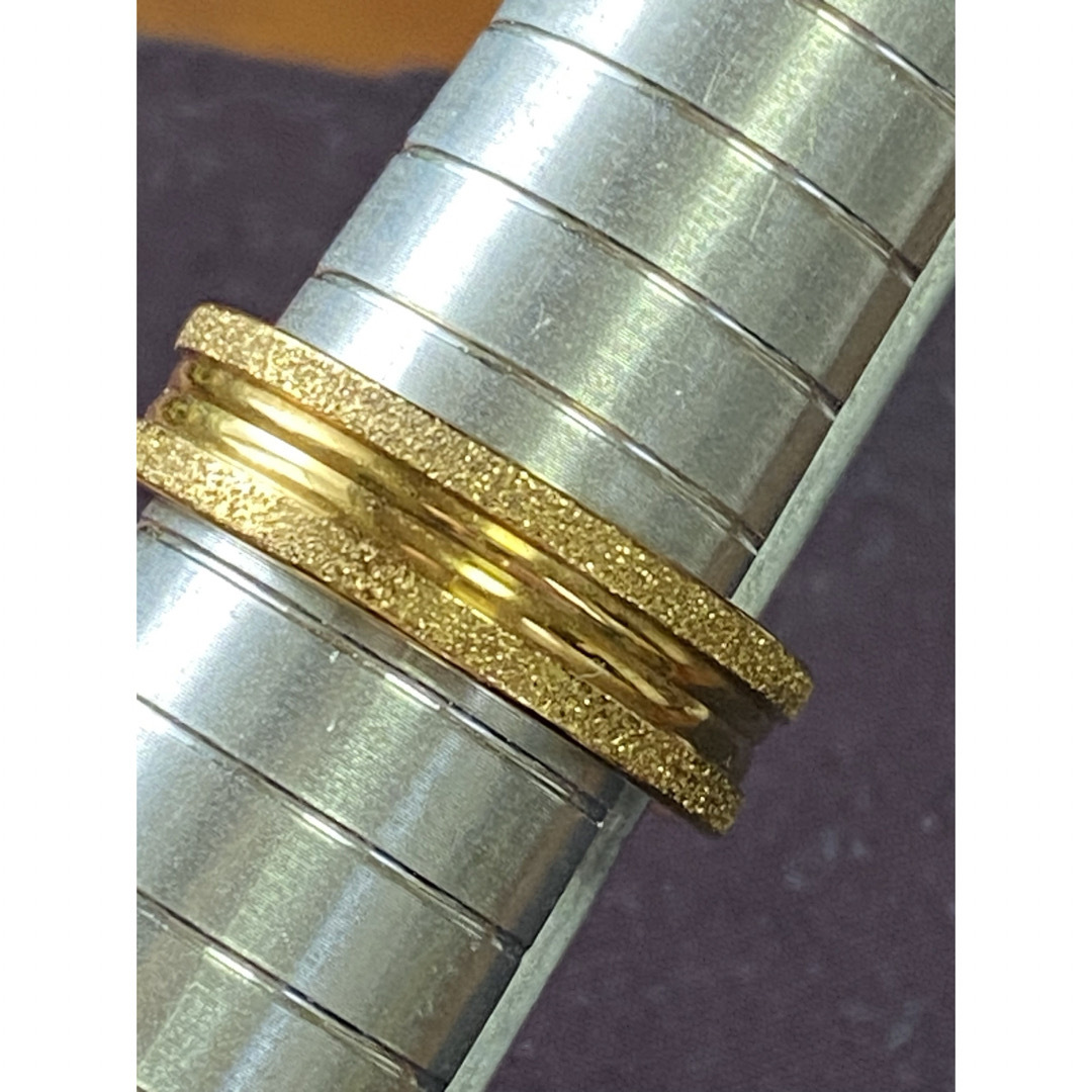 ゴールドステンレスデザインリング17.5号 メンズのアクセサリー(リング(指輪))の商品写真