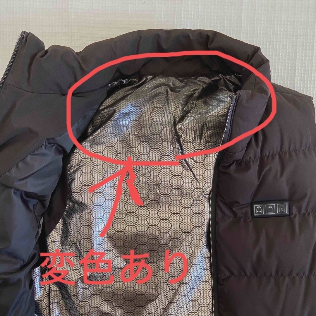 男女兼用電熱ダウンベスト　黒　M レディースのジャケット/アウター(ダウンベスト)の商品写真