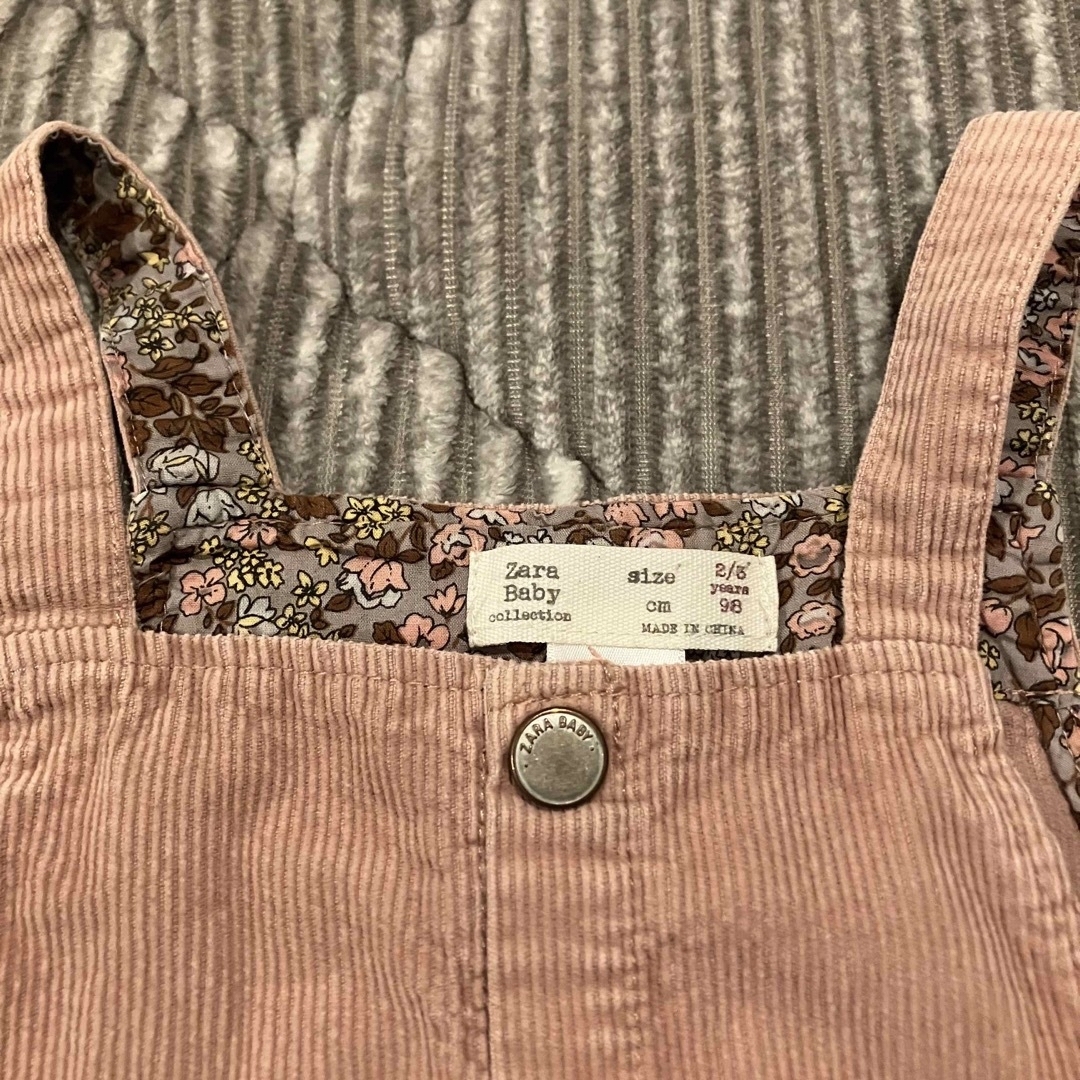 ZARA(ザラ)のザラベイビー　ジャンパースカート　ピンク キッズ/ベビー/マタニティのキッズ服女の子用(90cm~)(ワンピース)の商品写真