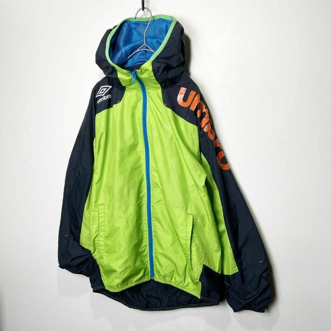 UMBRO(アンブロ)のアンブロ UMBRO ナイロンパーカージャケット 古着 S (M相当) グリーン メンズのジャケット/アウター(ナイロンジャケット)の商品写真