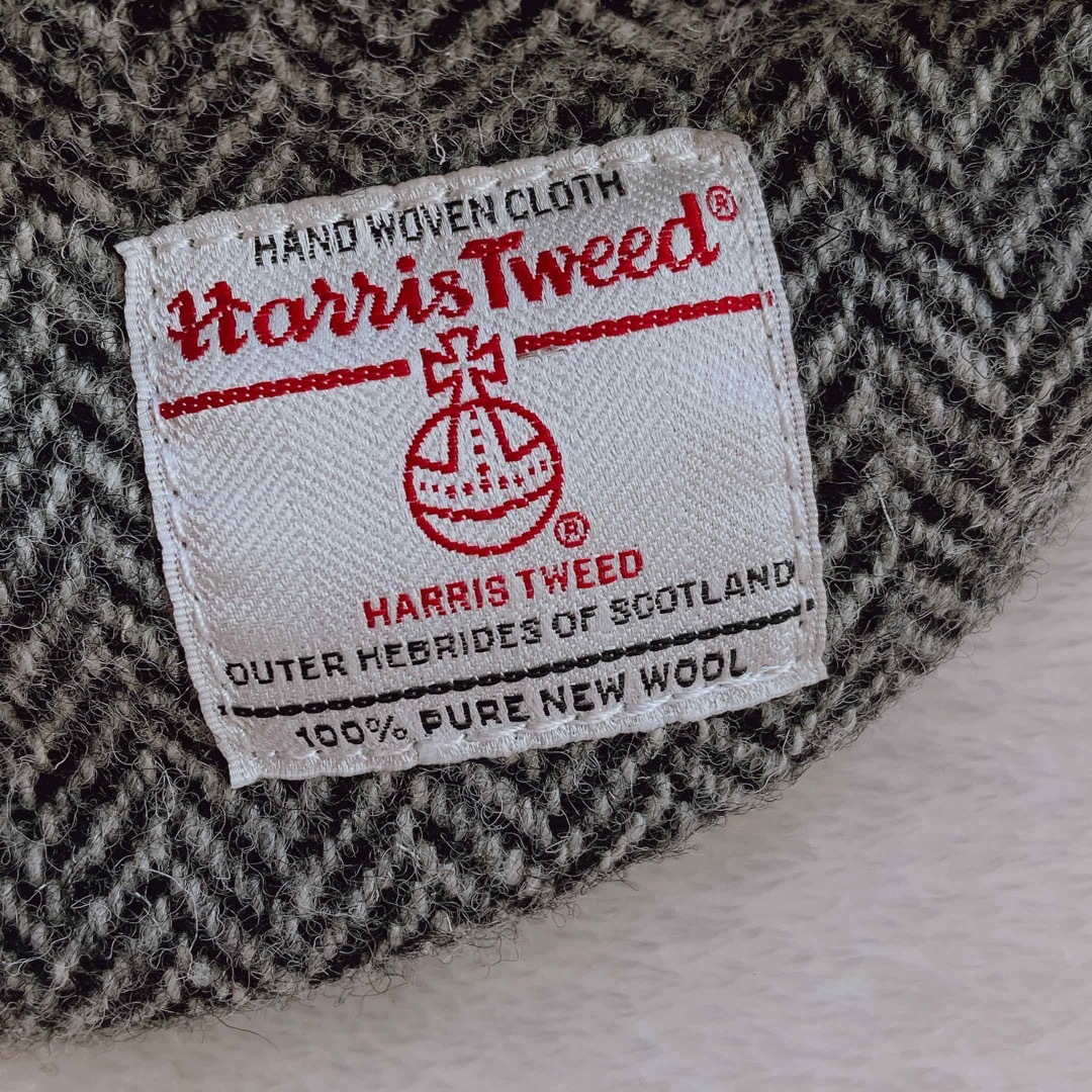 Harris Tweed(ハリスツイード)の新品 ハリスツイード モザイク ウエストポーチ 斜めがけ バッグ グレー ウール レディースのバッグ(ボディバッグ/ウエストポーチ)の商品写真