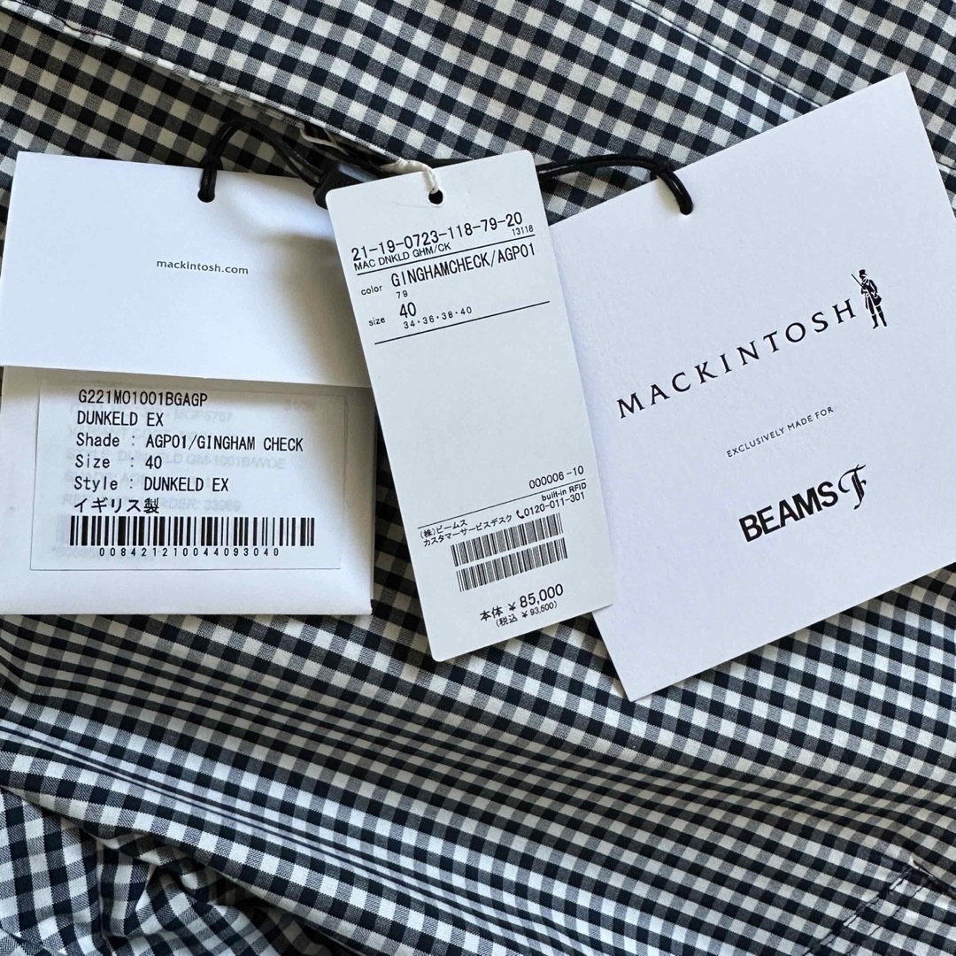 MACKINTOSH - 別注 BEAMS F×MACKINTOSH DUNKELD ギンガム MACKINTOSH - 別注 BEAMS F×MACKINTOSH DUNKELD ギンガム