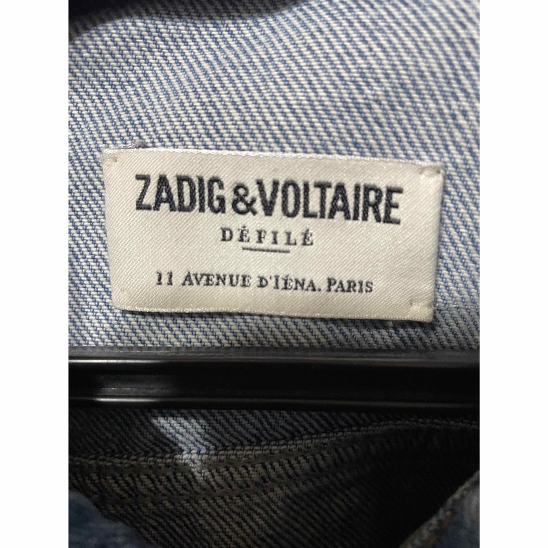 Zadig&Voltaire(ザディグエヴォルテール)のZADIG&VOLTAIREダメージ加工デニムジャケット レディースのジャケット/アウター(その他)の商品写真