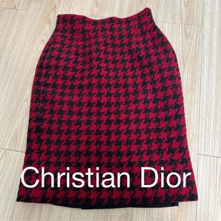 クリスチャンディオール　Christian Dior スカート　レッド