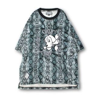 【未使用品】GALFY 総柄アニマルベロアTシャツ