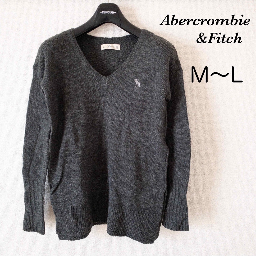 Abercrombie&Fitch(アバクロンビーアンドフィッチ)のAbercrombie&Fitch セーター 長袖 グレー M L ニット  レディースのトップス(ニット/セーター)の商品写真