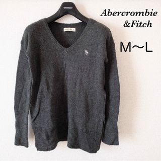 アバクロンビーアンドフィッチ(Abercrombie&Fitch)のAbercrombie&Fitch セーター 長袖 グレー M L ニット (ニット/セーター)