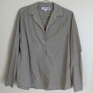 ユニクロ(UNIQLO)の【UNIQLO】ユニクロ イネス コットンリネンストライプオープンカラーシャツ(シャツ/ブラウス(長袖/七分))