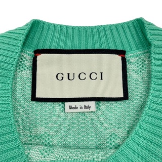 Gucci - グッチ GUCCI トップス ニット セーター GGロゴ 半袖 グリーン