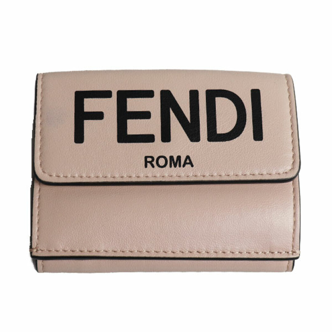 FENDI(フェンディ)のFENDI フェンディ 三つ折り ミニ財布 FENDI ROMA 三つ折り財布 ピンク 8M0395 ADP6 F1CN7 レディース【中古】 レディースのファッション小物(財布)の商品写真