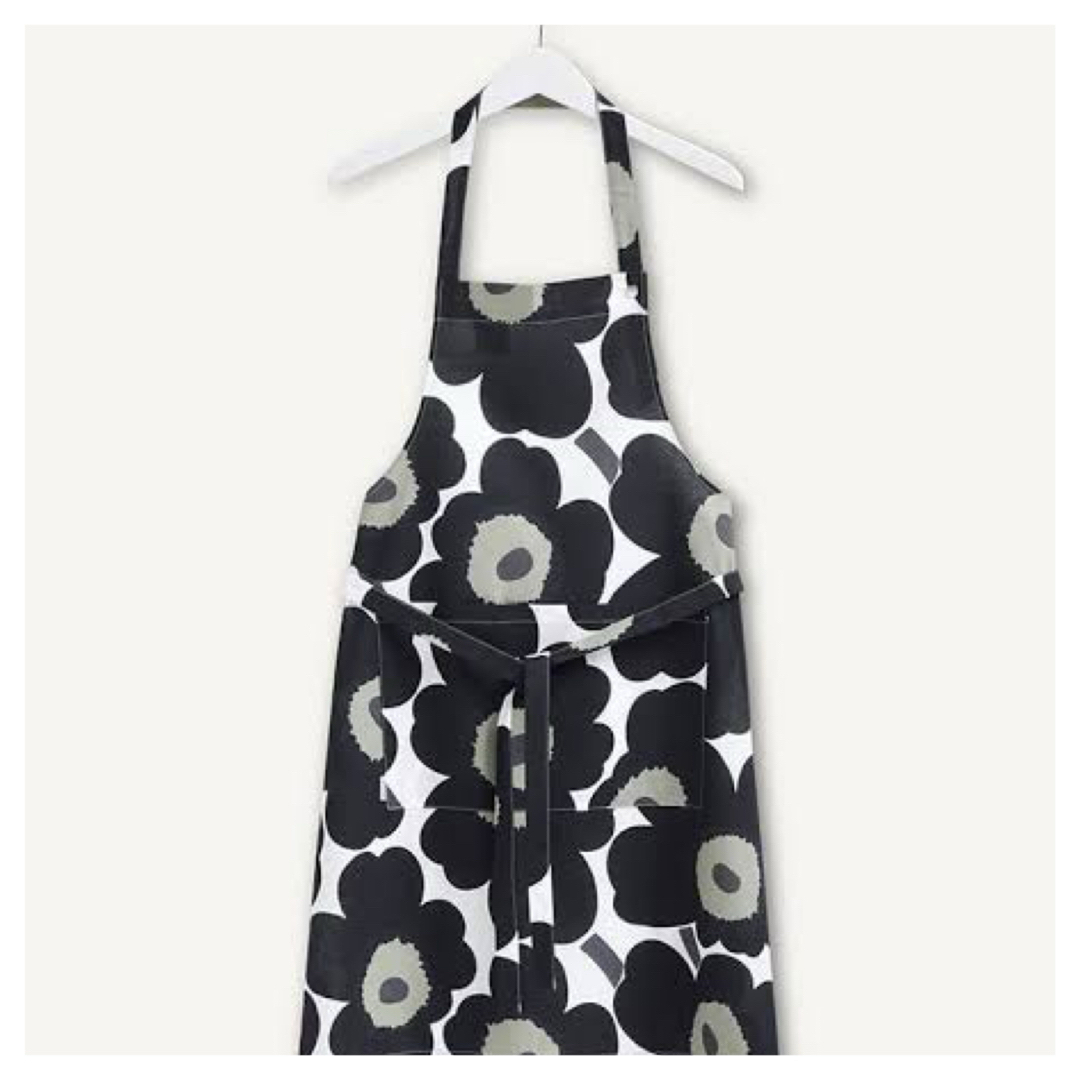 marimekko(マリメッコ)の◎マリメッコ marimekko エプロン◎ブラックPIENI UNIKKO インテリア/住まい/日用品のキッチン/食器(収納/キッチン雑貨)の商品写真