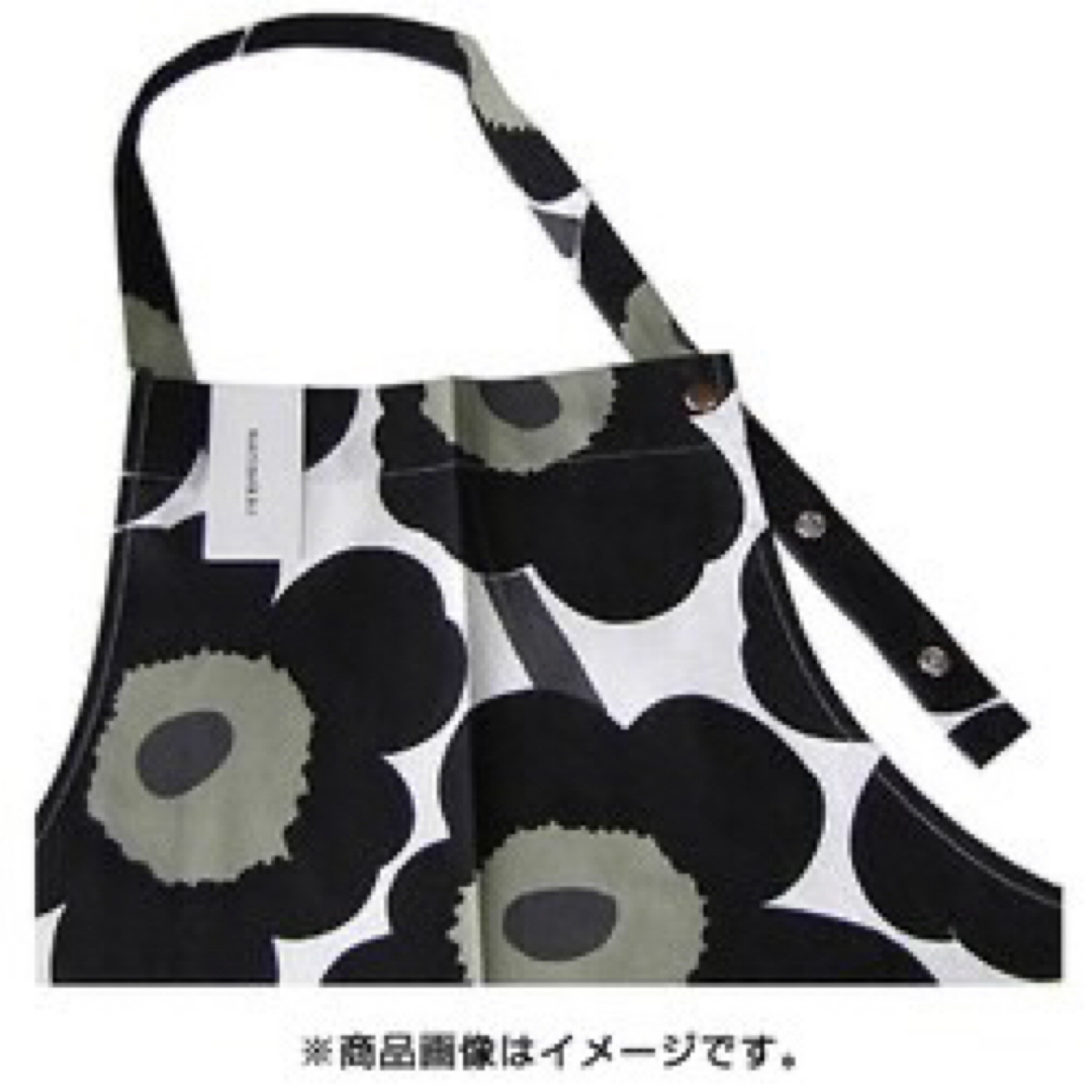 marimekko(マリメッコ)の◎マリメッコ marimekko エプロン◎ブラックPIENI UNIKKO インテリア/住まい/日用品のキッチン/食器(収納/キッチン雑貨)の商品写真