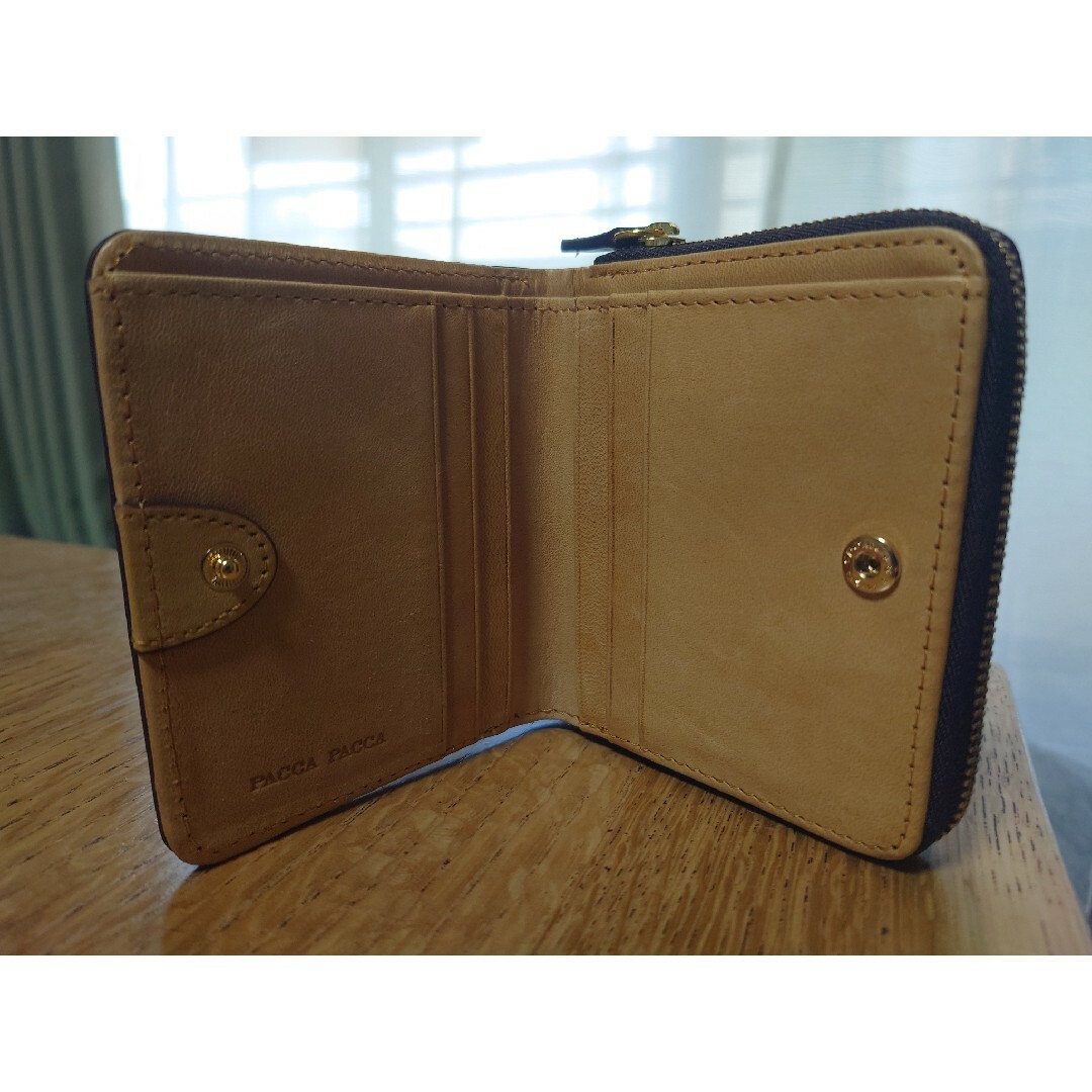 pacca pacca(パッカパッカ)の財布 メンズ 二つ折り財布 ラウンドファスナー コンパクト財布 小さい 小さめ メンズのファッション小物(折り財布)の商品写真