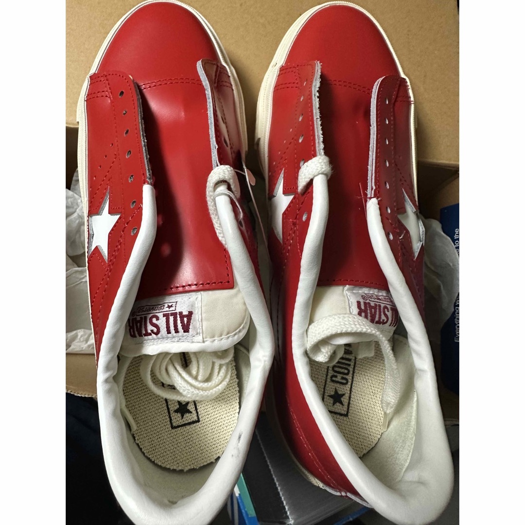日本製 コンバース ワンスター 赤×白 25センチ 新品靴